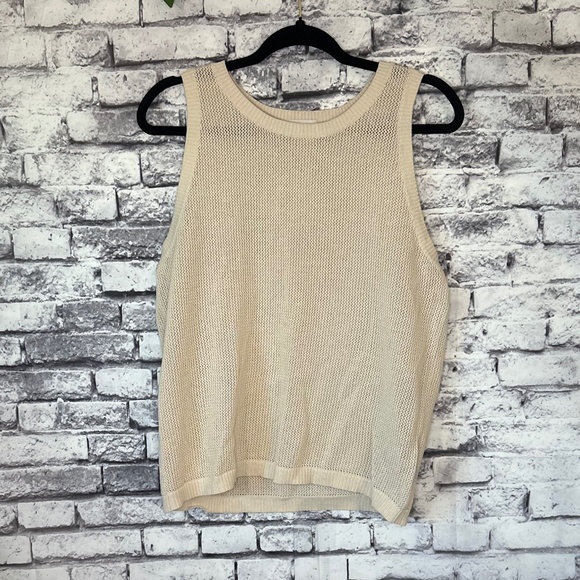 Brixton Cream Knit Aruba Tank Size L - Picture 2 of 8